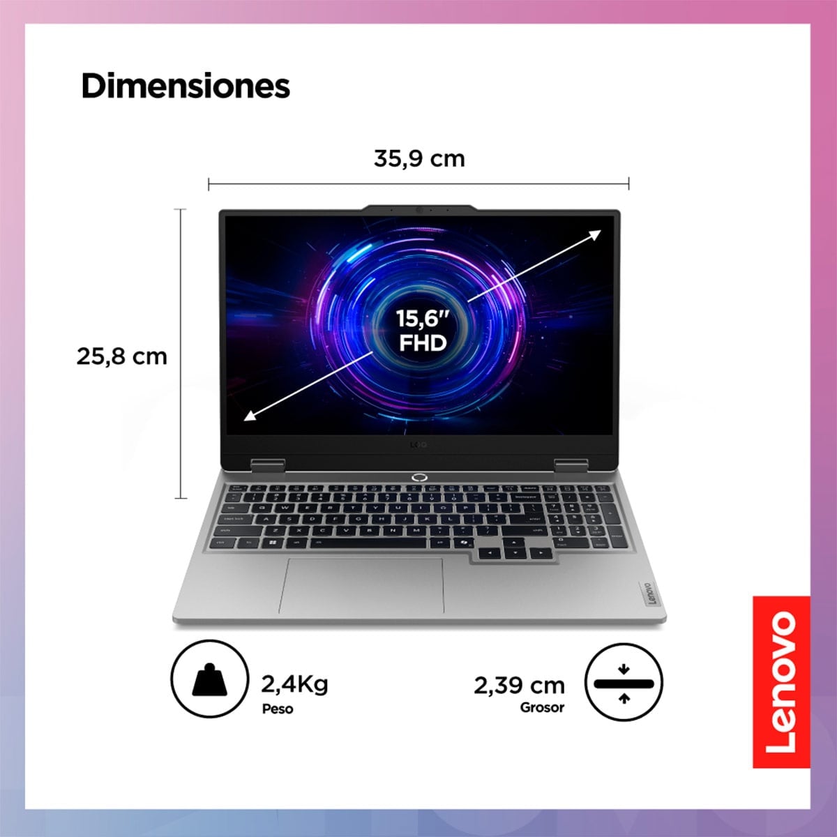 LAPTOP LENOVO LOQ INTEL CORE I7 16GB RAM 512GB SSD 15.6” RTX 5050 - 3