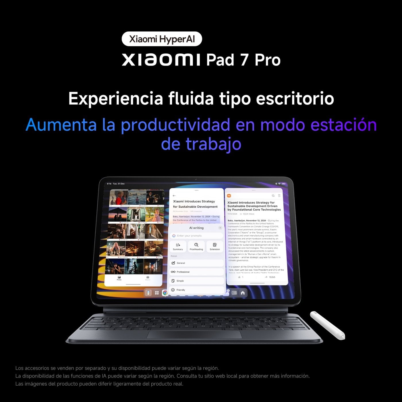 TABLET XIAOMI PAD 7 8GB 256GB - 5