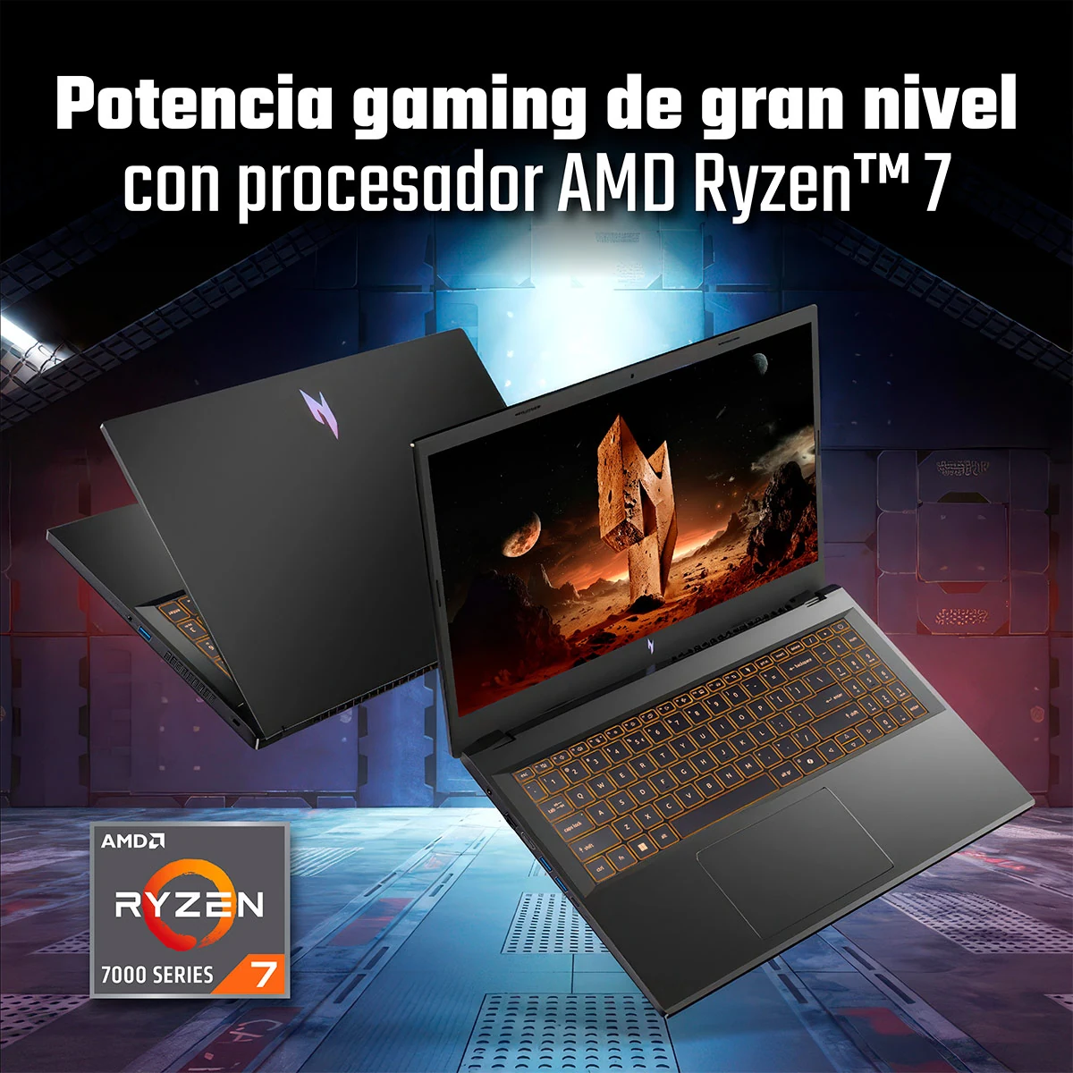 LAPTOP GAMER ACER NITRO V AMD Ryzen™ 7 16GB RAM 1TB SSD RTX 4050 SSD 15.6” - 9