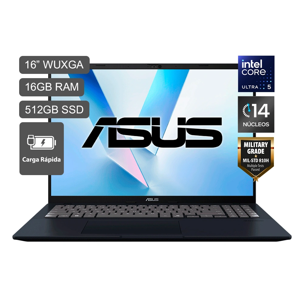 LAPTOP ASUS VIVOBOOK X1607CA-MB110W INTEL CORE ULTRA 5 16GB RAM 512GB SSD 16” - 1