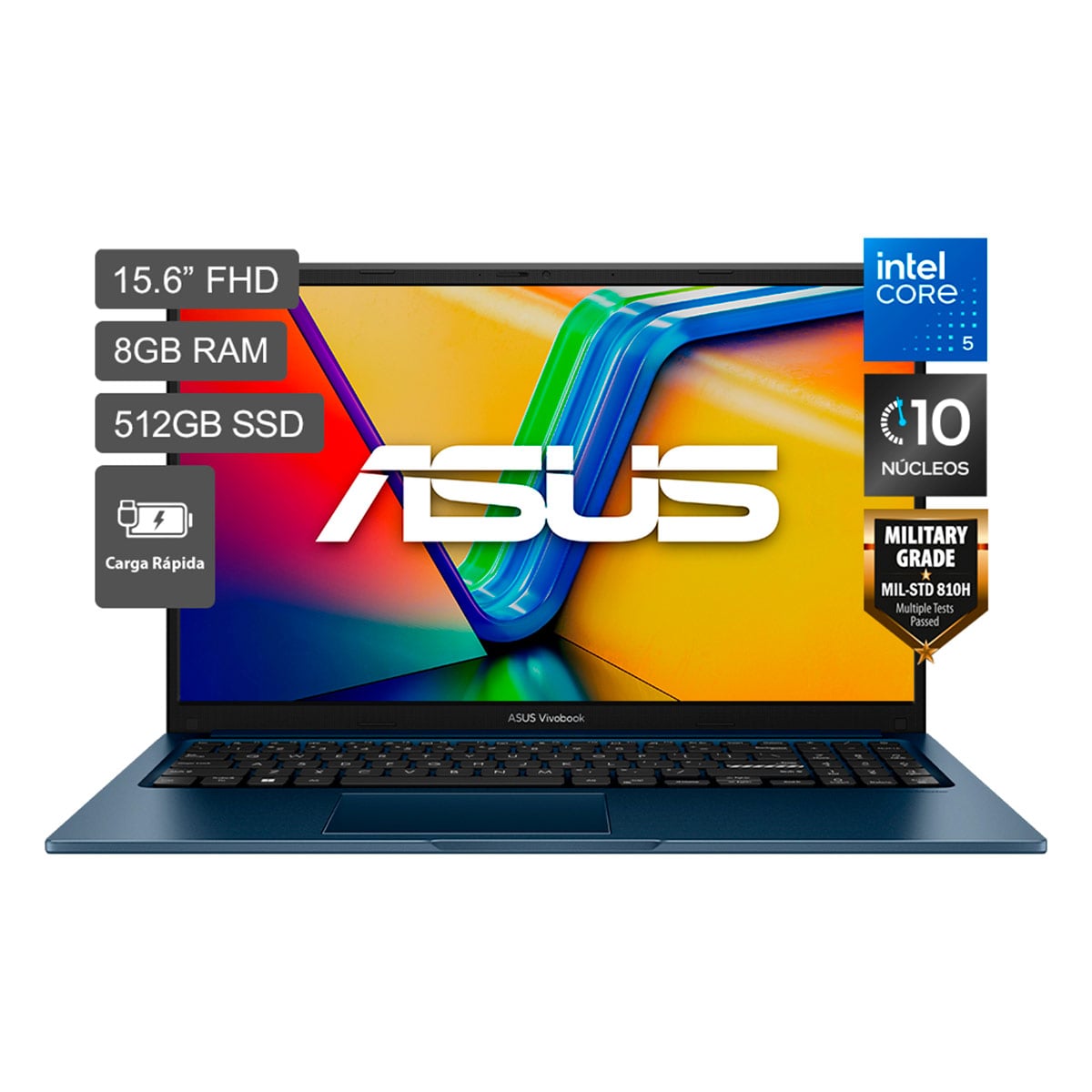 LAPTOP ASUS VIVOBOOK  15 TOUCH X1504VA-E84344W INTEL CORE 5 8GB RAM 512GB SSD 15.6” - 1
