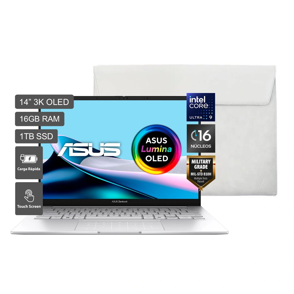LAPTOP ASUS ZENBOOK 14 OLED TOUCH UX3405CA-SU1442W INTEL CORE ULTRA 9 16GB RAM 1TB SSD 14” - 1