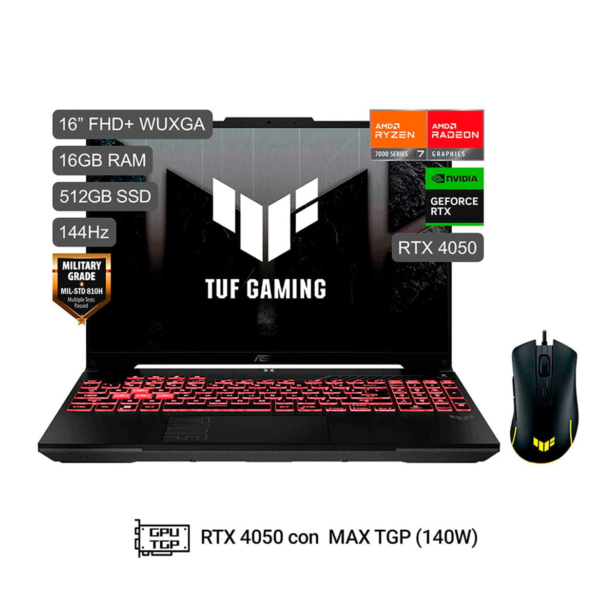 Asus TUF Gaming A16 Ryzen 7 16GB RAM 512GB