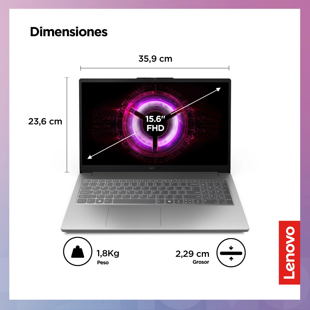 LAPTOP LENOVO LOQ ESSENTIAL AMD RYZEN 7 7435HS 16 GB 512GBSSD 15.6" RTX 3050 - 3