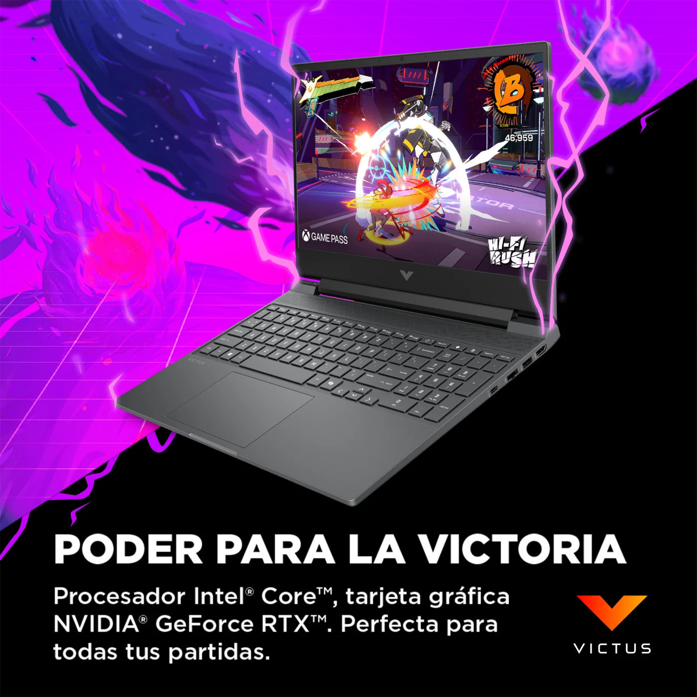 LAPTOP HP GAMING VICTUS 15-FA2009LA INTEL CORE I5 8GB RAM 512GB SSD 15.6” RTX 3050 - 3