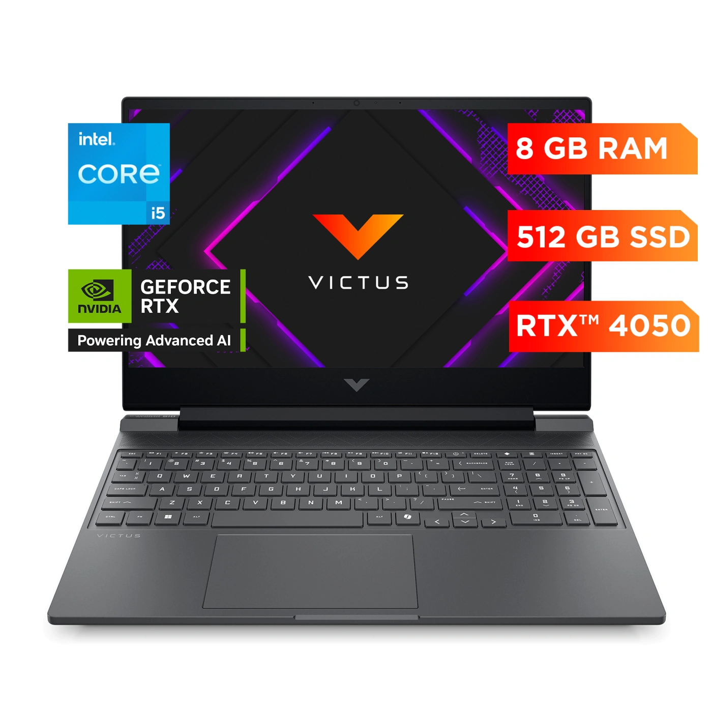 LAPTOP HP GAMING VICTUS 15-FA2018LA INTEL CORE I5 8GB RAM 512GB SSD 15.6” RTX 4050 - 1