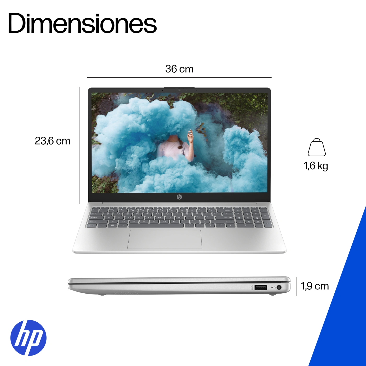LAPTOP HP 15-FC0287LA AMD RYZEN 7 8GB RAM 512GB SSD 15.6” - 12