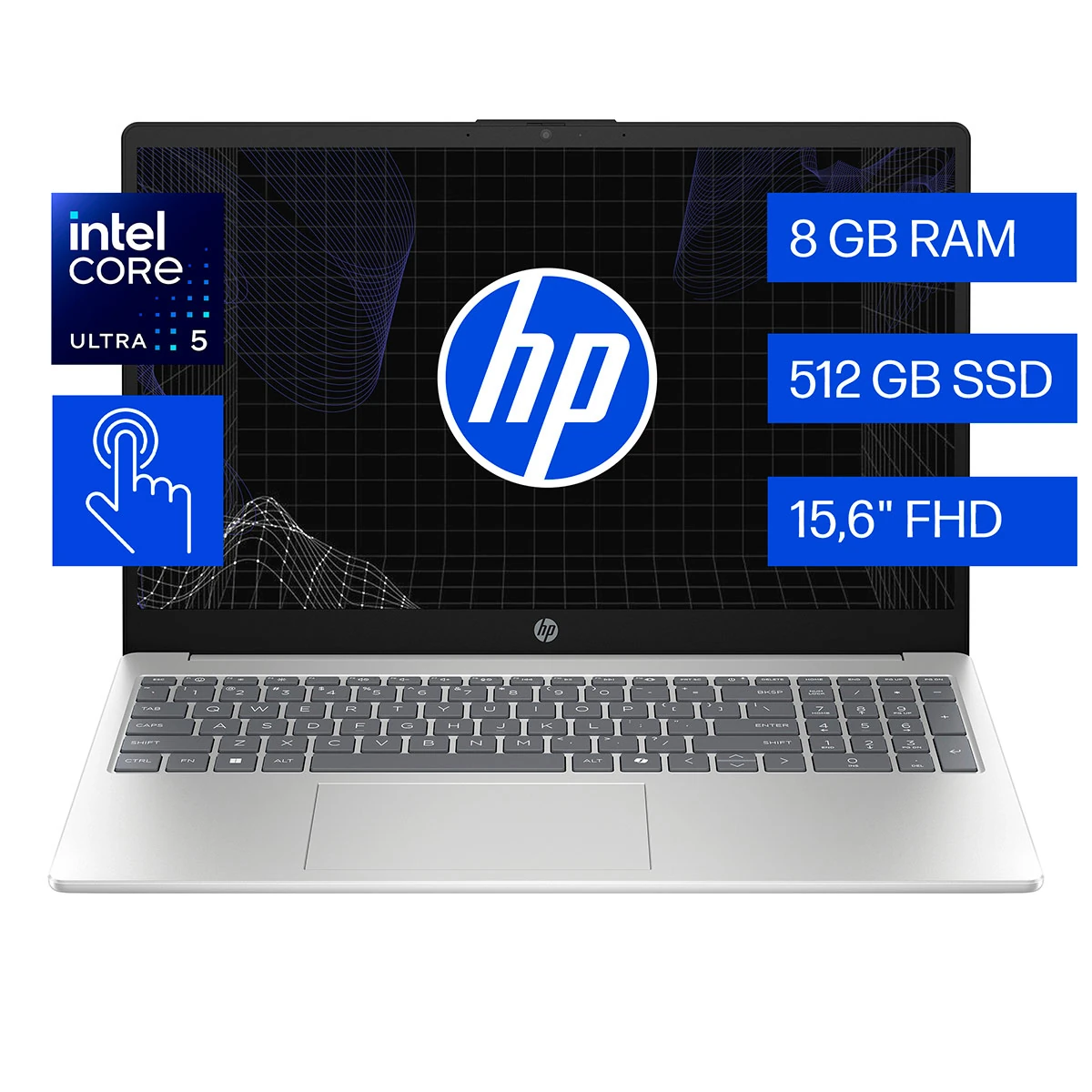 LAPTOP HP AI 15-FD2351LA INTEL CORE ULTRA 5 8GB RAM 512GB SSD TOUCH 15.6” - 1
