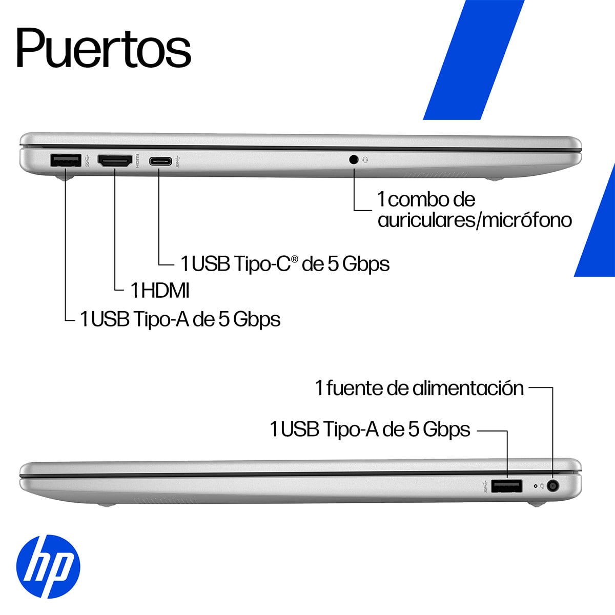 LAPTOP HP AI 15-FD2351LA INTEL CORE ULTRA 5 8GB RAM 512GB SSD TOUCH 15.6” - 7