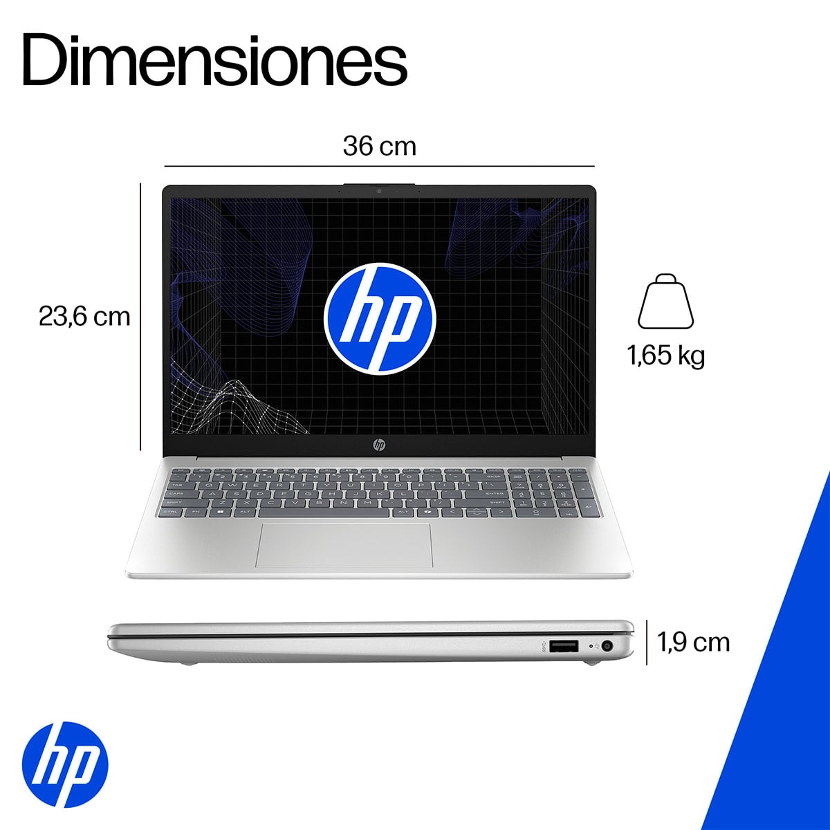 LAPTOP HP AI 15-FD2351LA INTEL CORE ULTRA 5 8GB RAM 512GB SSD TOUCH 15.6” - 10