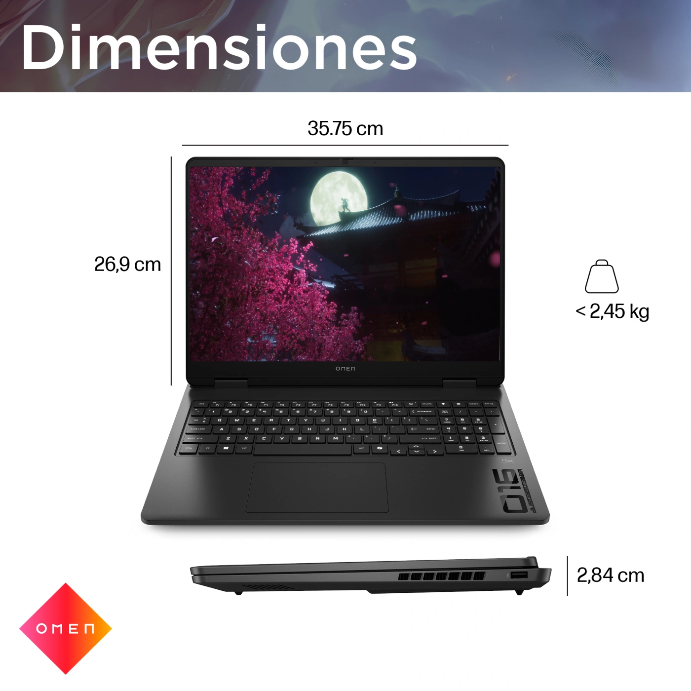 LAPTOP HP GAMING OMEN 16-AP0013LA AMD RYZEN 9 24GB RAM 512GB SSD 16” - 13