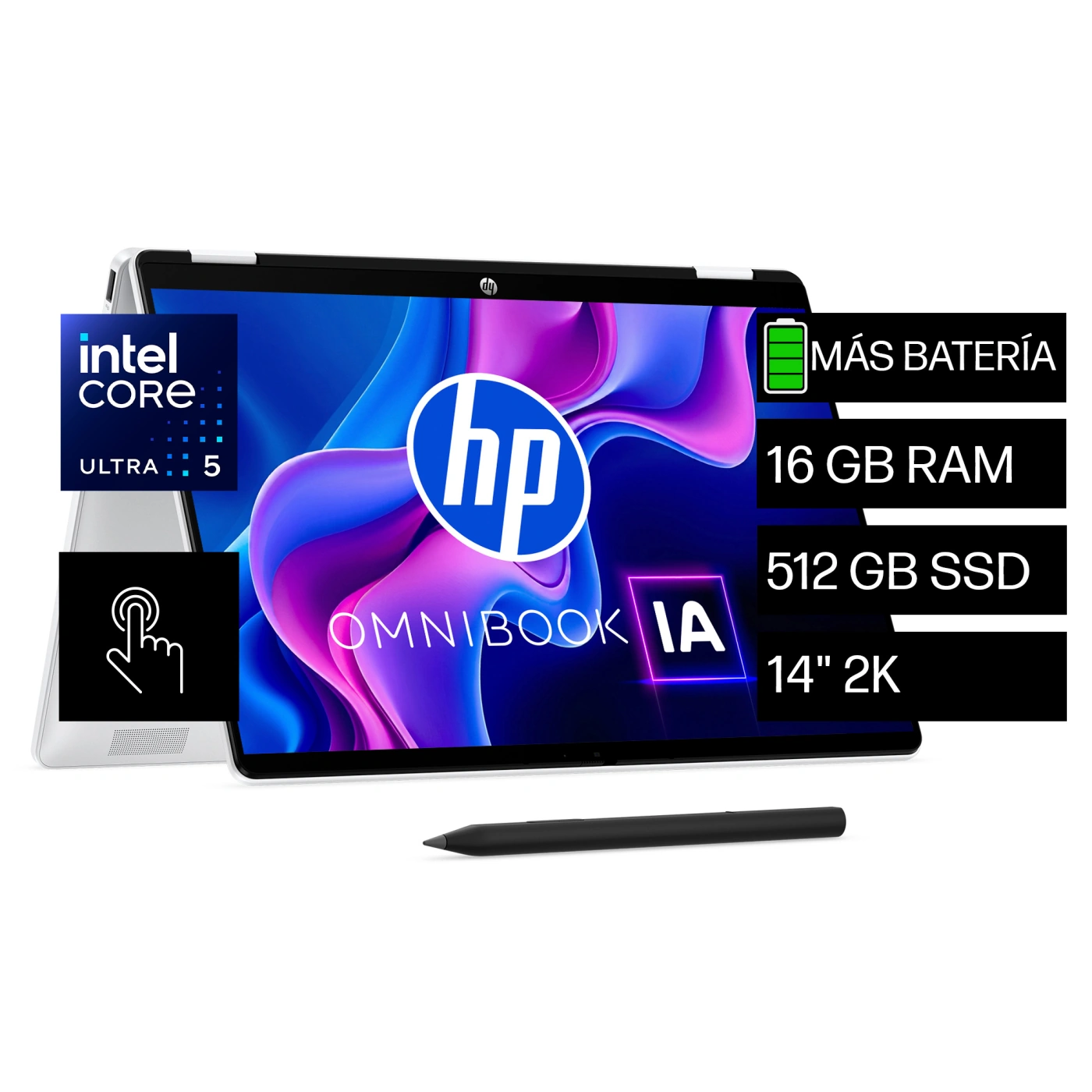 LAPTOP HP OMNIBOOK 5 14-KM0050LA INTEL CORE ULTRA 5 16 GB RAM 512 GB SSD 14" - 1