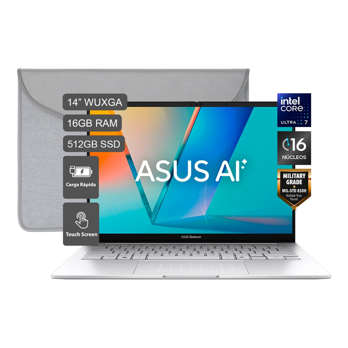 LAPTOP ASUS UX3405CA-QL225W INTEL CORE U7 16GB RAM 512GB SSD TOUCH 14” - 1