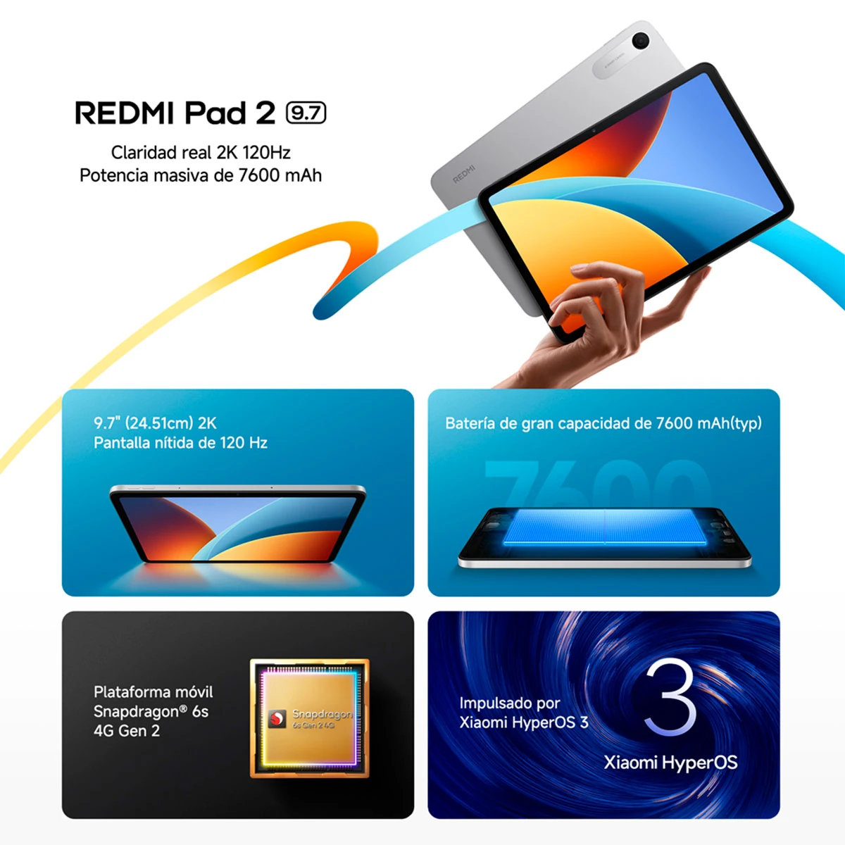 TABLET XIAOMI REDMI PAD 2 9.7” 128GB - 3