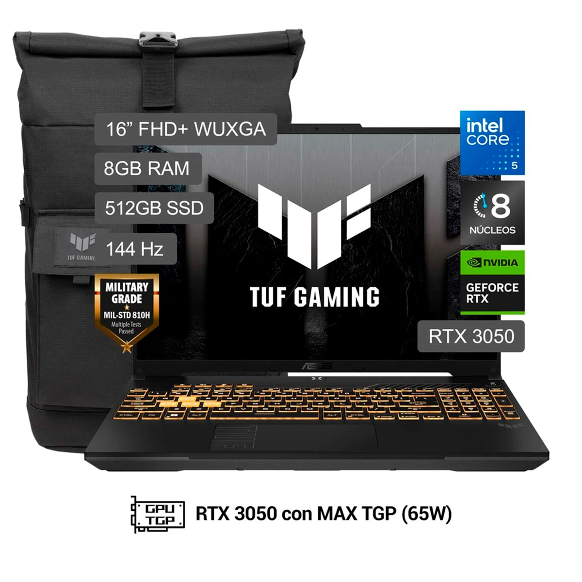 LAPTOP ASUS FX607VJR-TU302W INTEL CORE 5 8GB RAM 512GB SSD 16” - 1