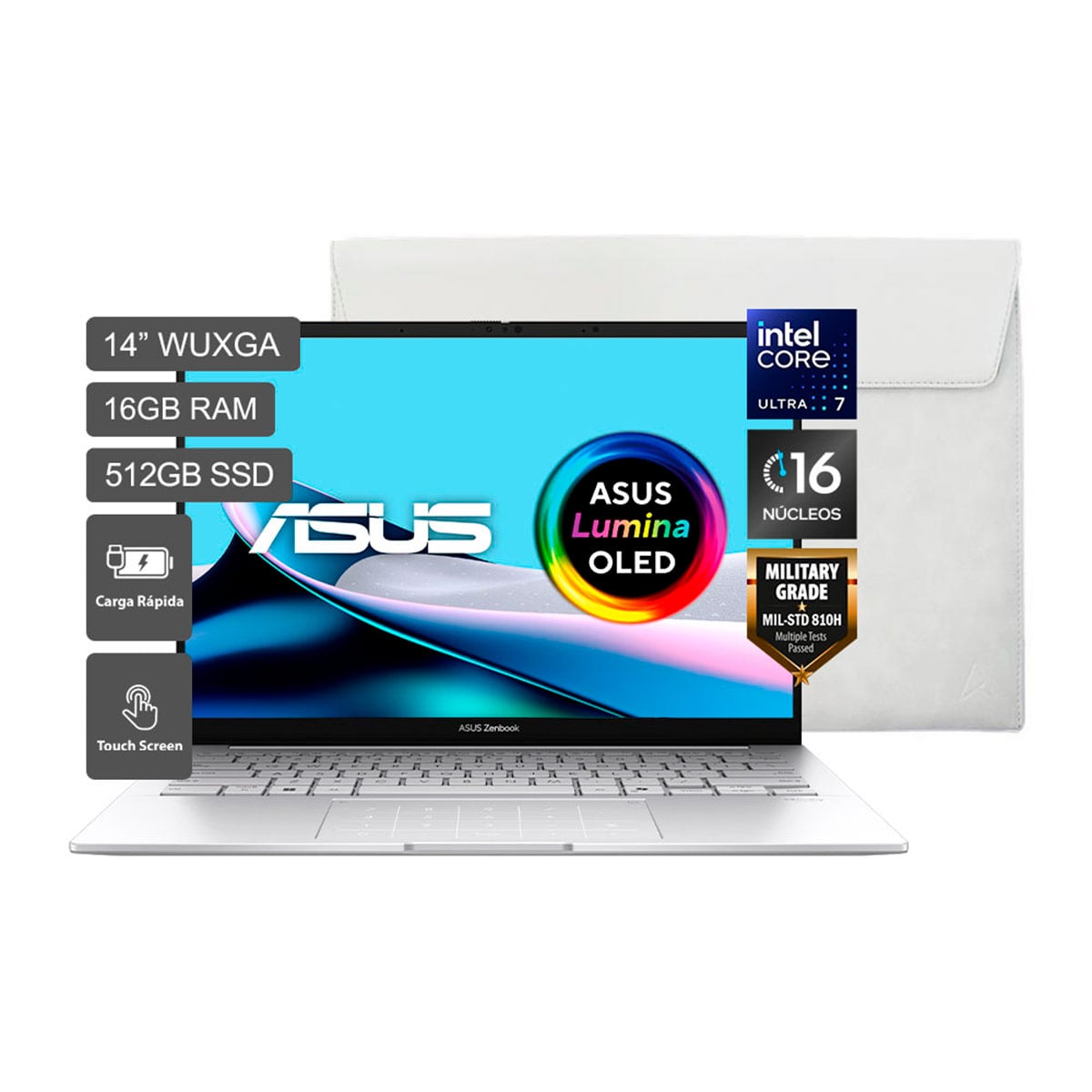 LAPTOP ASUS UX3405CA-QL225W INTEL CORE ULTRA 7 16GB RAM 512GB SSD TOUCH 14” - 1