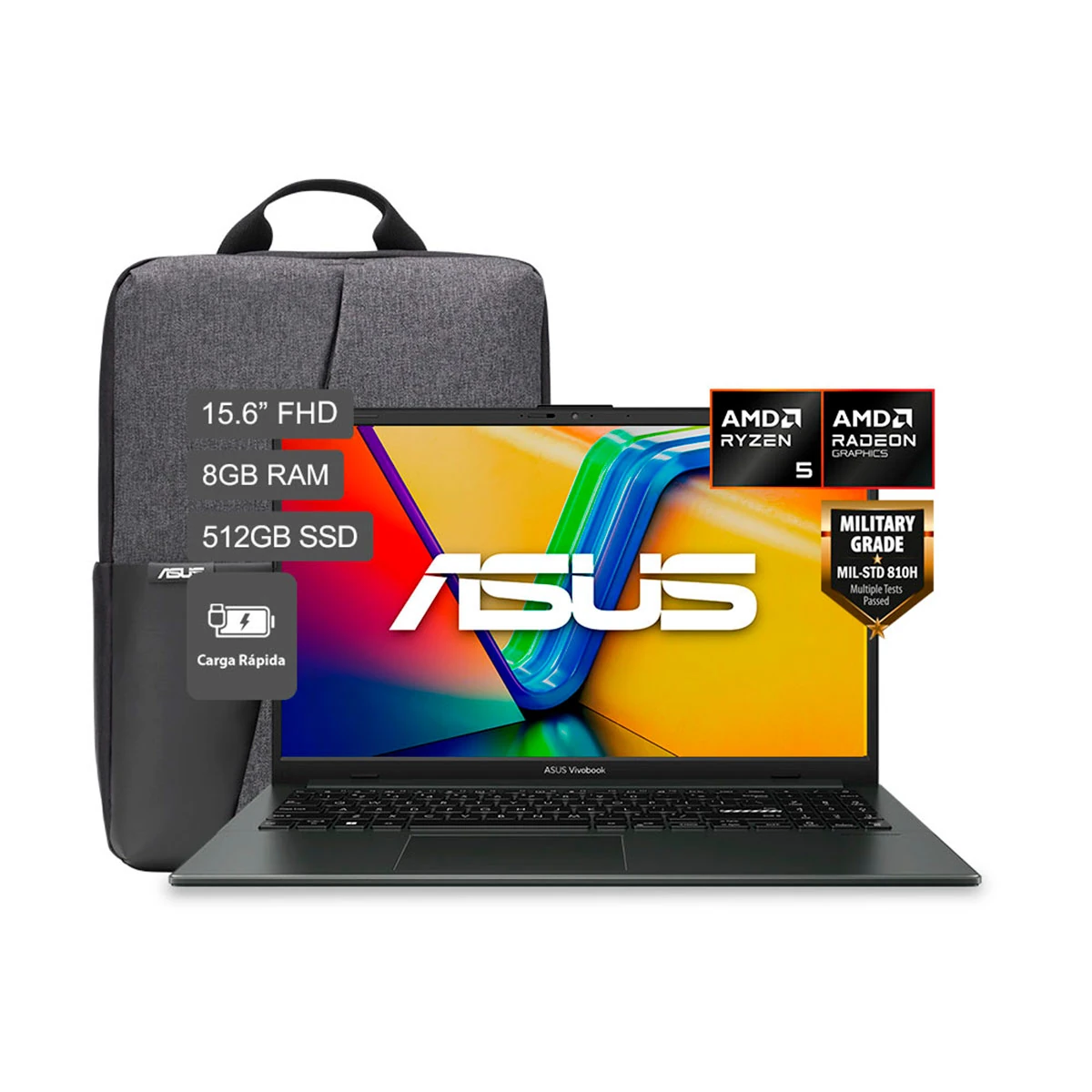 LAPTOP ASUS E1504FA-BQ2933W AMD RYZEN 5 8GB RAM 512GB SSD 15.6” - 1