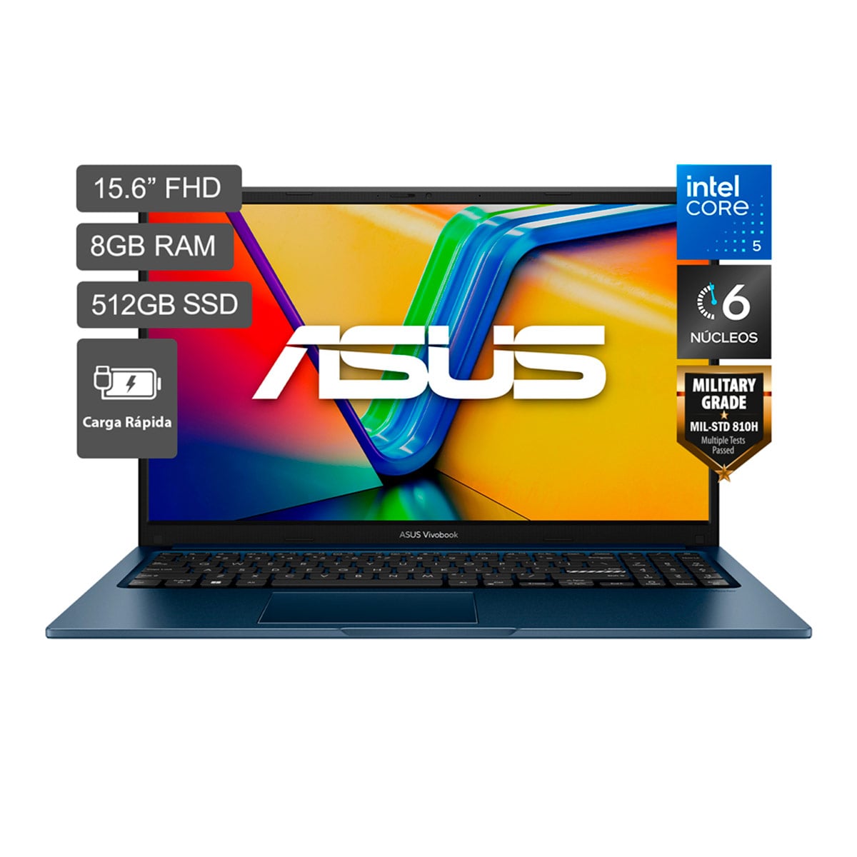 LAPTOP ASUS X1504MA-E8756W INTEL CORE 5 8GB RAM 512GB SSD TOUCH 15.6” - 1