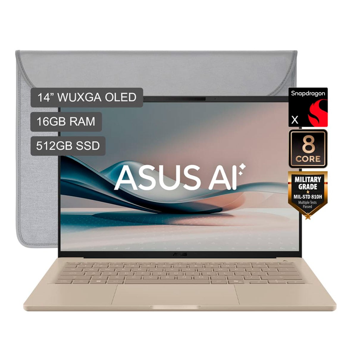 LAPTOP ASUS UX3407QA-QD289W SNAPDRAGON 16GB RAM 512GB SSD 14” - 1