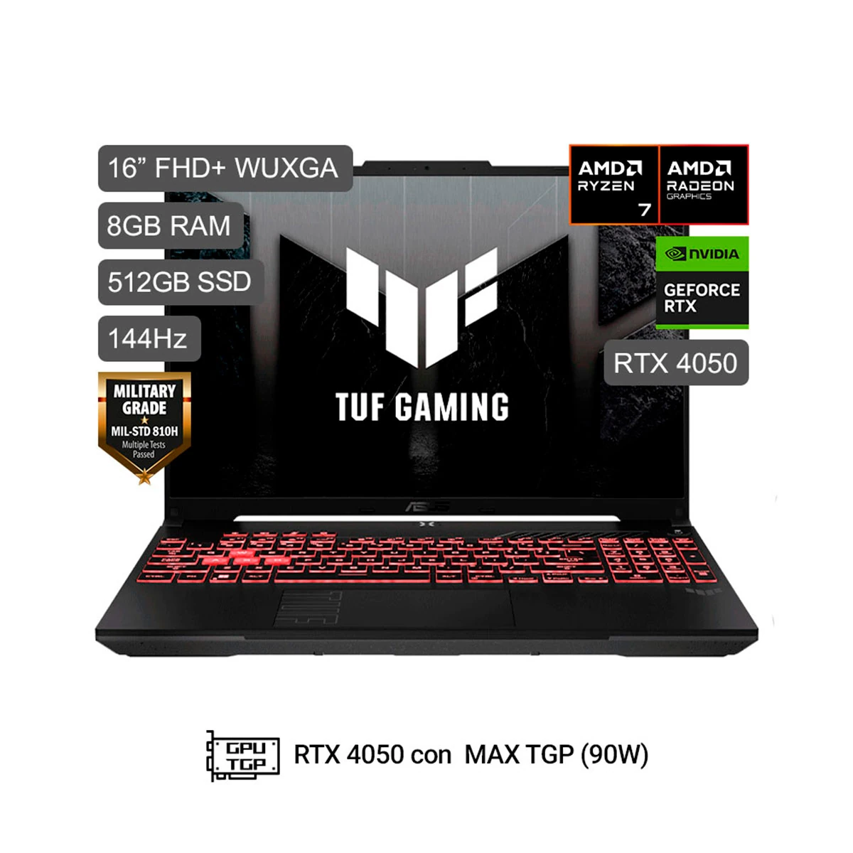 LAPTOP ASUS FA607NUQ-RL210W AMD RYZEN 7 8GB RAM 512GB SSD 16” - 1