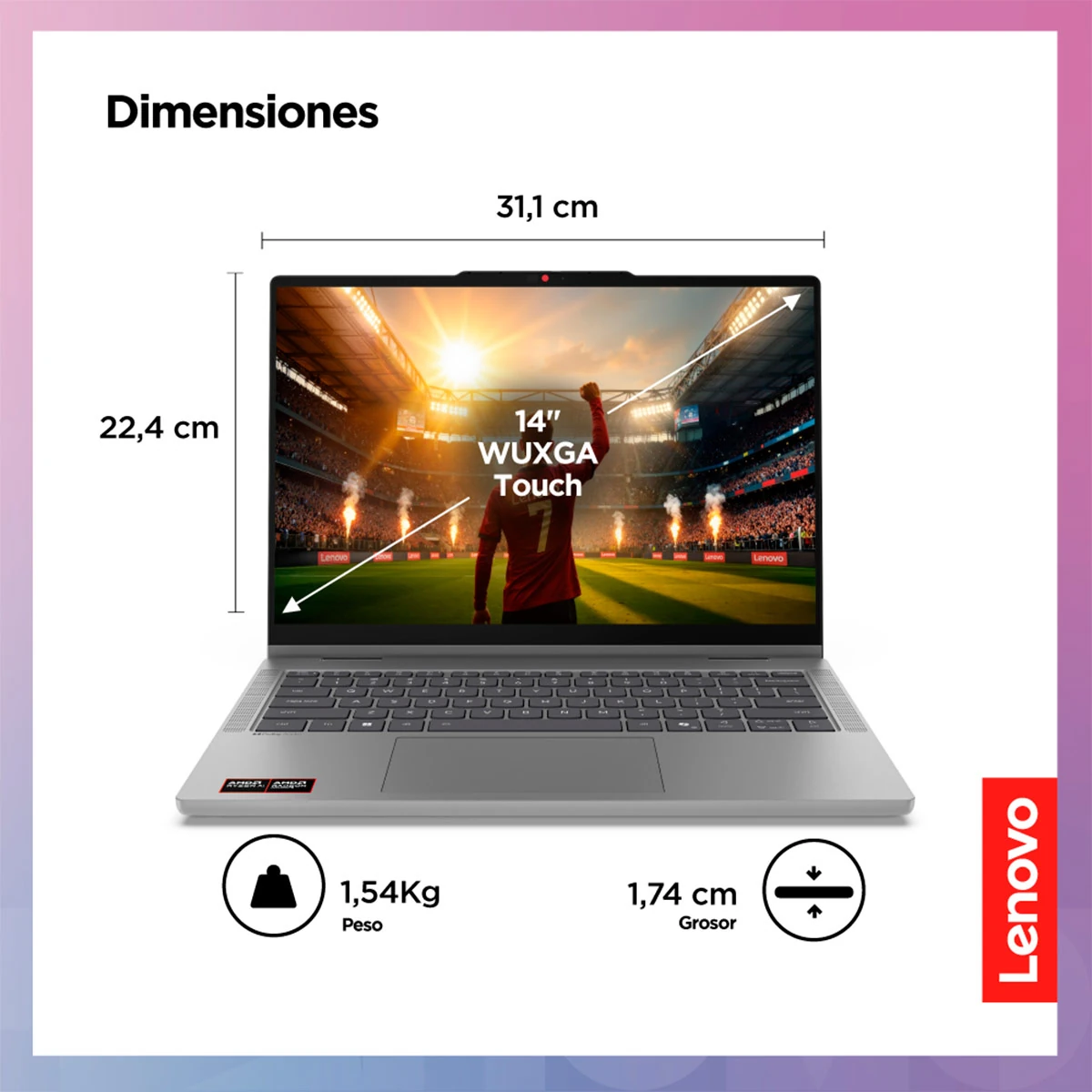 LAPTOP LENOVO IDEAPAD 5 2 EN 1 AMD RYZEN 7 16GB RAM 512GB SSD TOUCH 14” - 2
