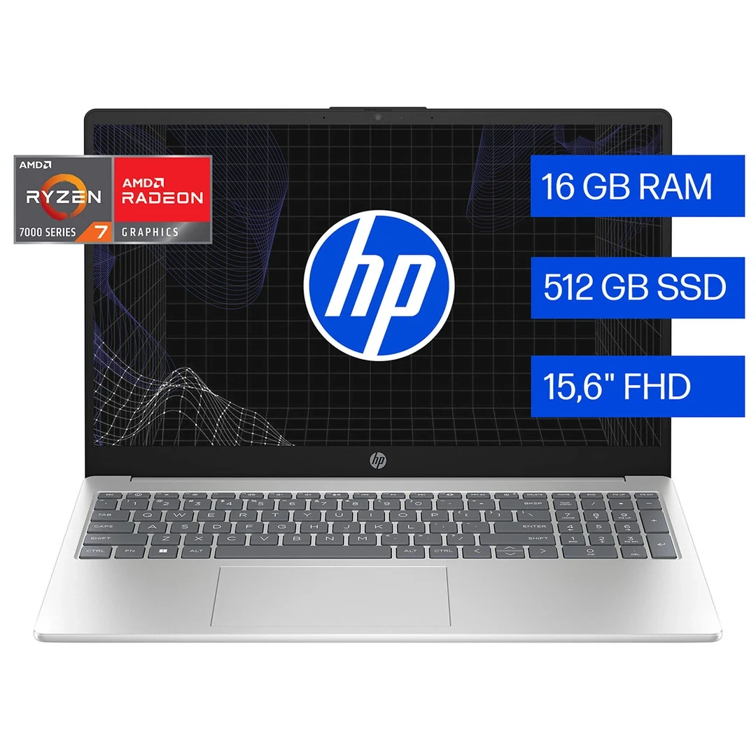 LAPTOP HP 15-FC0372LA AMD RYZEN 7 16 GB RAM 512 GB SSD, 15.6" FHD - 1