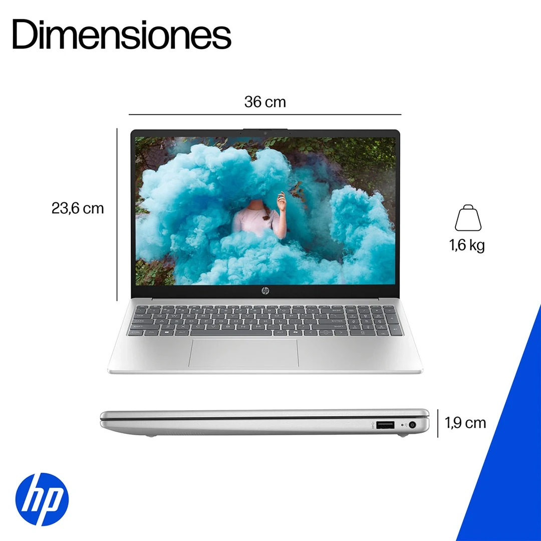 LAPTOP HP 15-FC0372LA AMD RYZEN 7 16 GB RAM 512 GB SSD, 15.6" FHD - 12