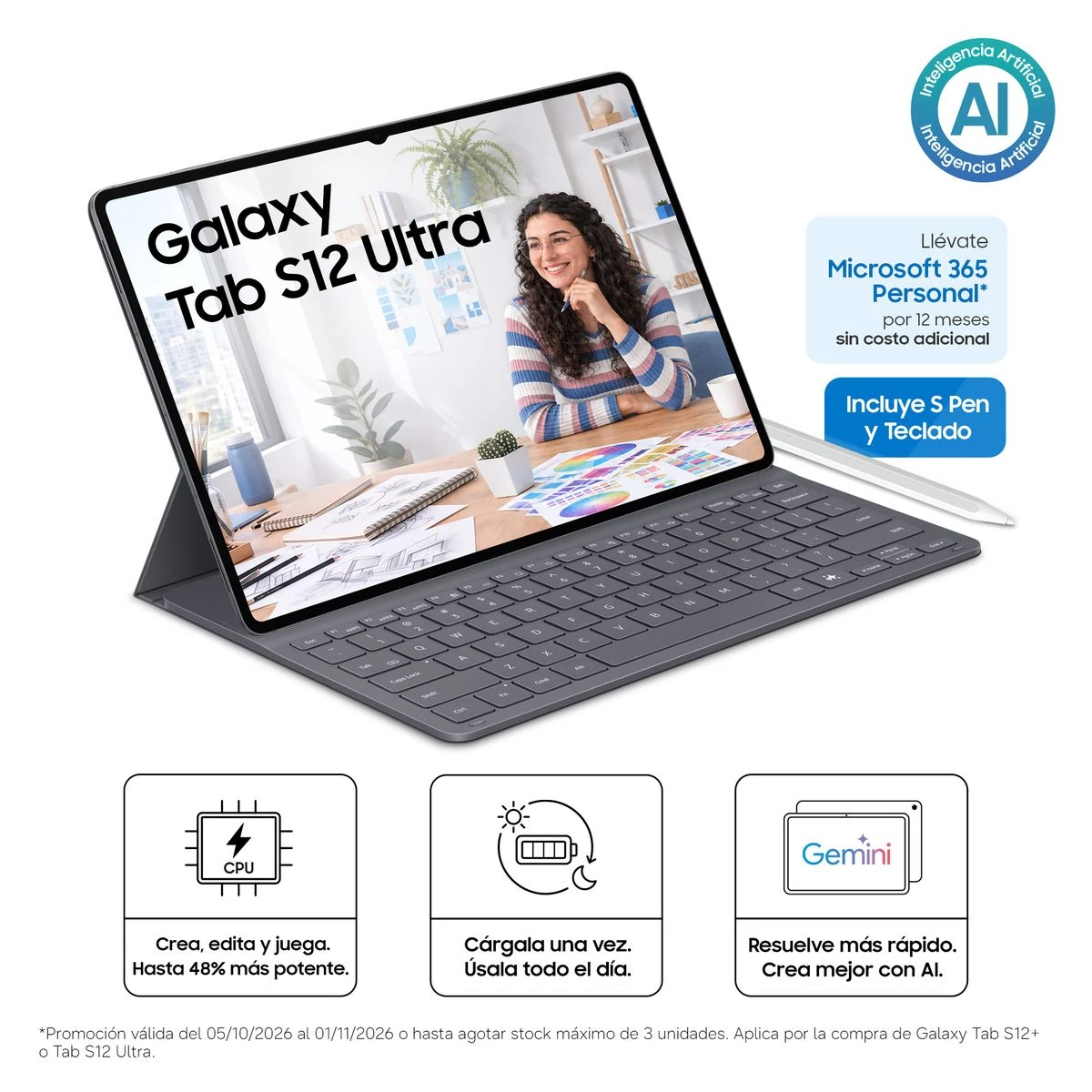 TABLET SAMSUNG GALAXY TAB S12 ULTRA 14.6” 256GB - 1
