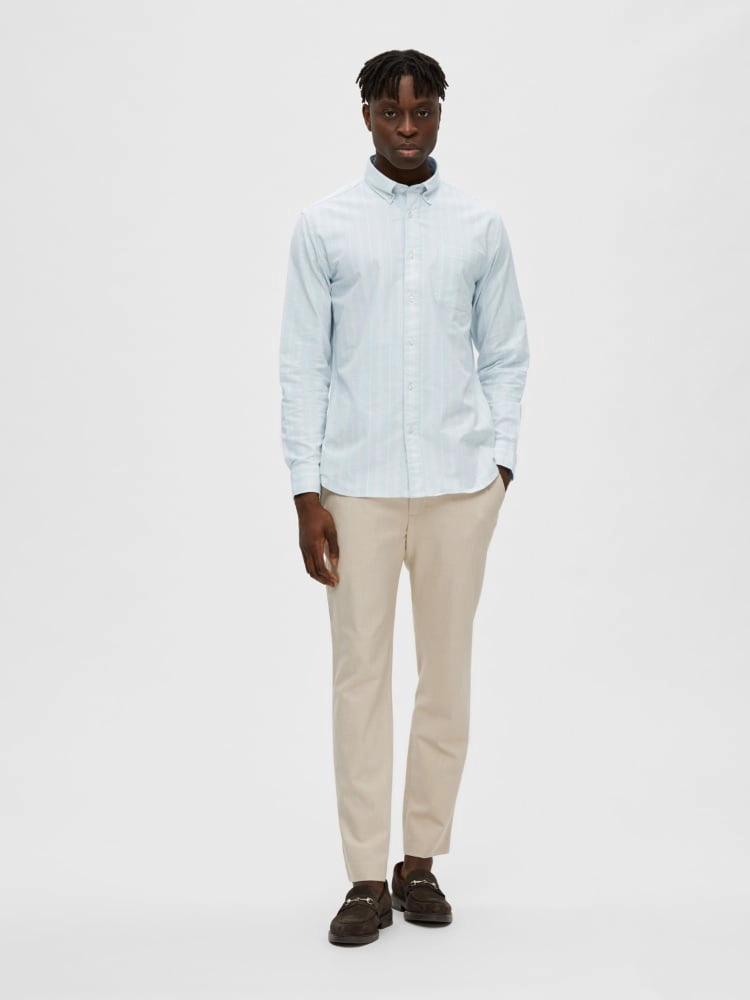 CAMISA MANGA LARGA ALGODÓN HOMBRE SELECTED OXFORD - 1
