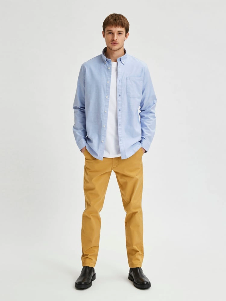 CAMISA MANGA LARGA ALGODÓN HOMBRE SELECTED OXFORD - 1