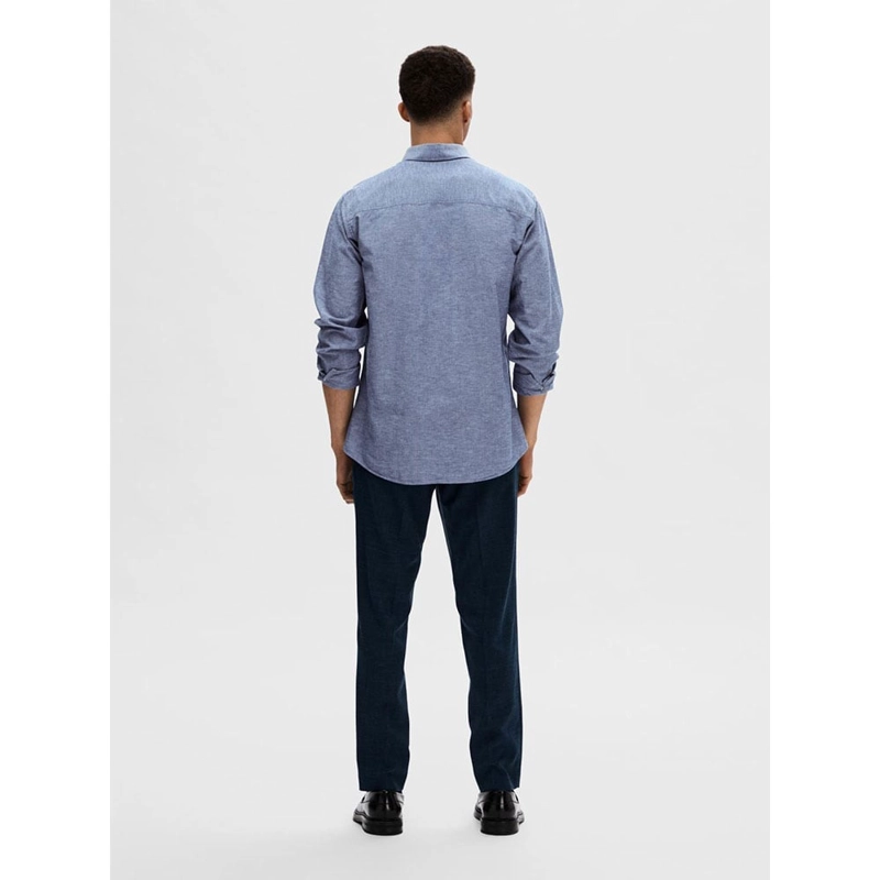 CAMISA MANGA LARGA HOMBRE SELECTED CELESTE 16078867 - 2
