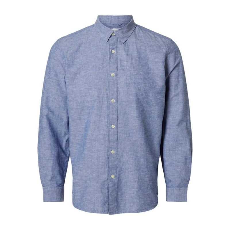 CAMISA MANGA LARGA HOMBRE SELECTED CELESTE 16078867 - 6