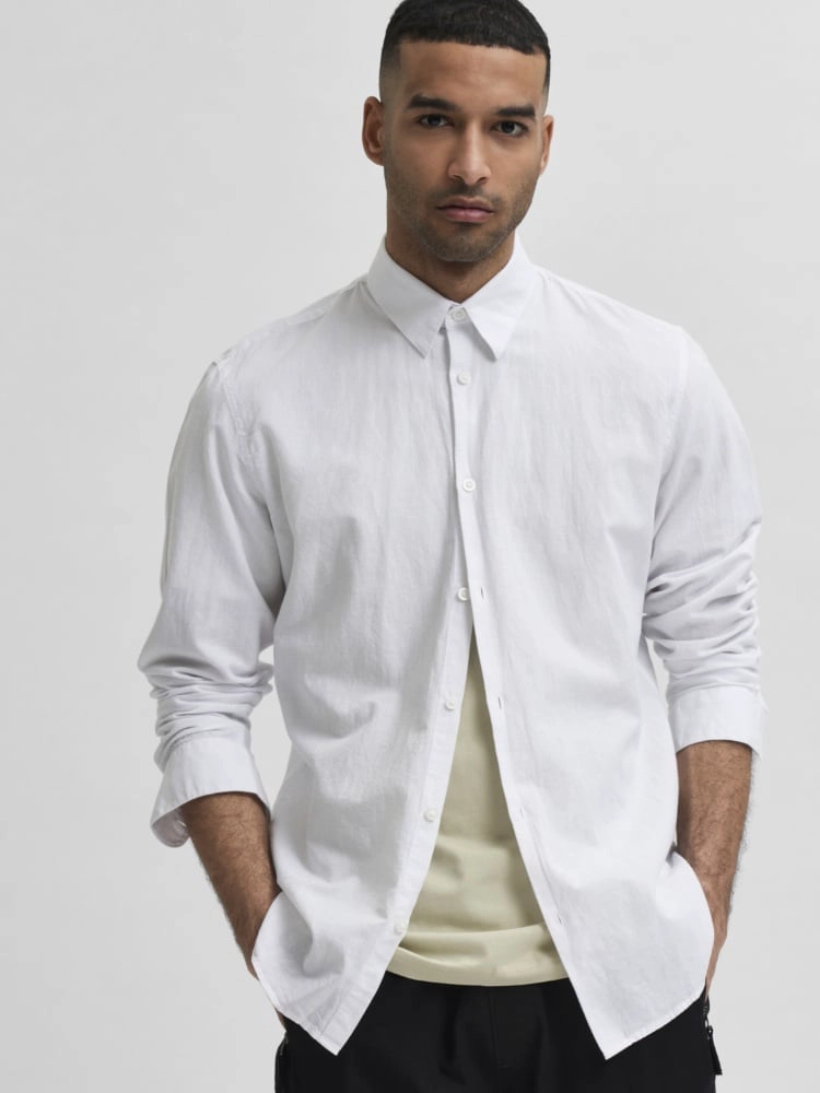 CAMISA MANGA LARGA HOMBRE SELECTED CELESTE 16078867 - 3