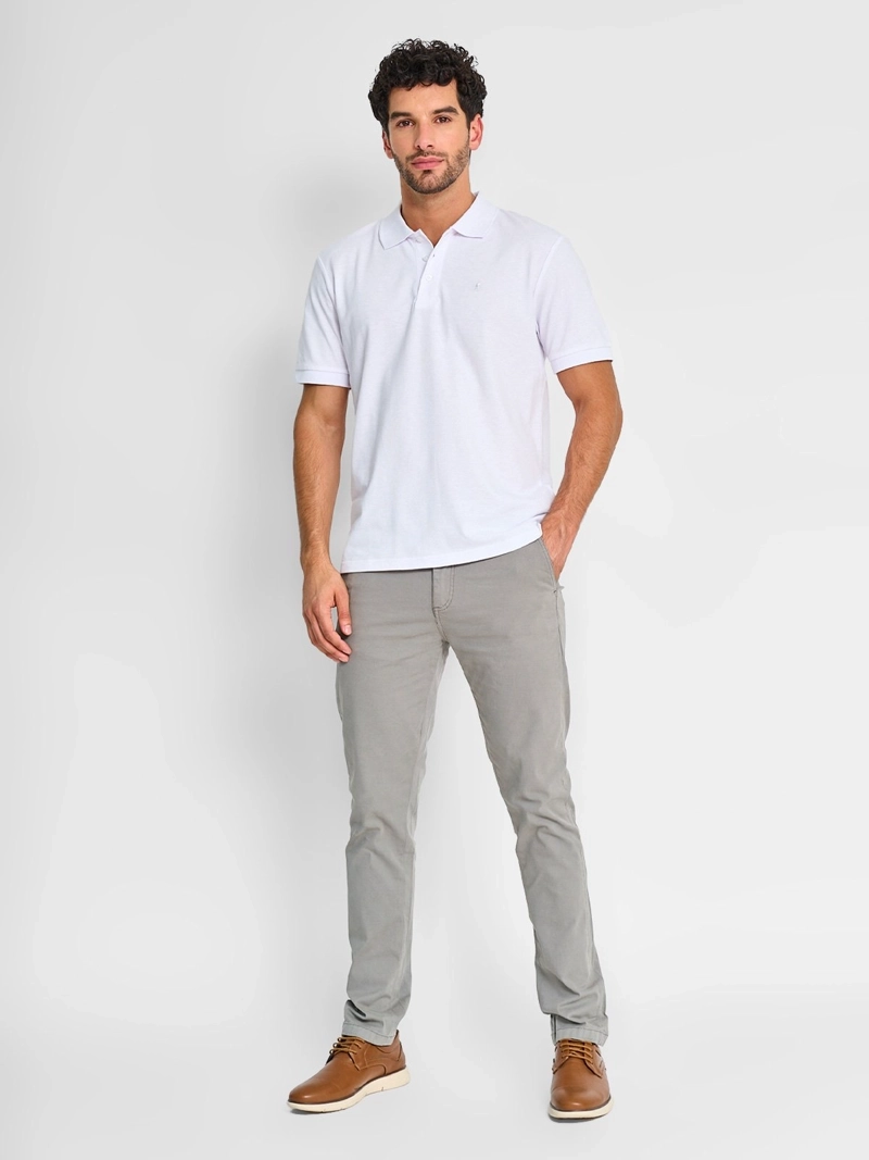 PANTALÓN ALGODÓN HOMBRE CACHAREL GRIS CLARO - 4