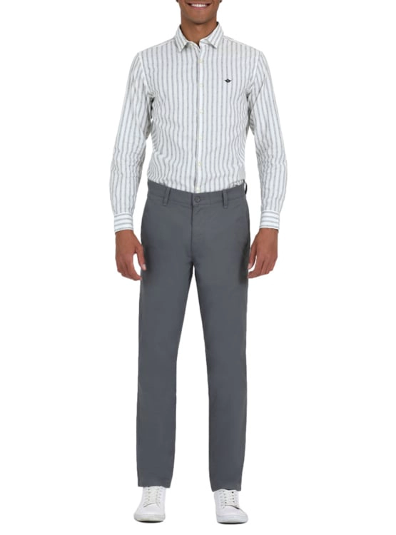 PANTALÓN ALGODÓN HOMBRE DOCKERS GRIS CASUAL CHINO - 4