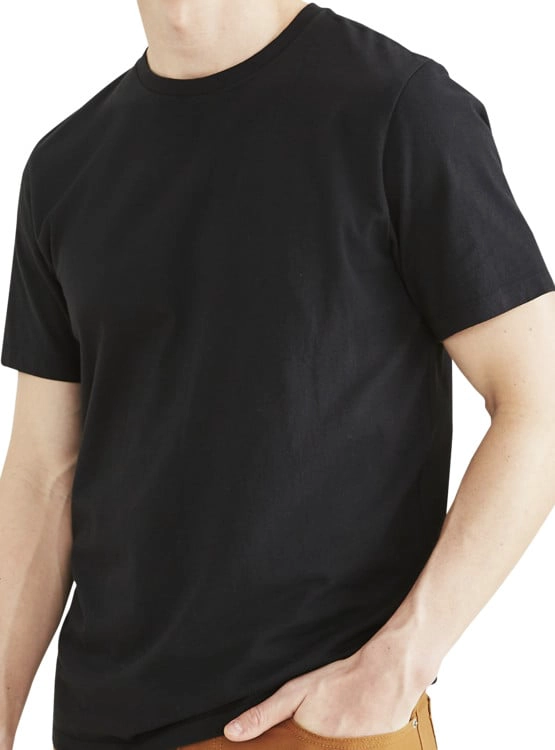 POLO MANGA CORTA ALGODÓN HOMBRE DOCKERS NEGRO CREWNECK TEE - 4