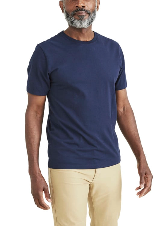 POLO MANGA CORTA ALGODÓN HOMBRE DOCKERS AZUL CREWNECK TEE - 1