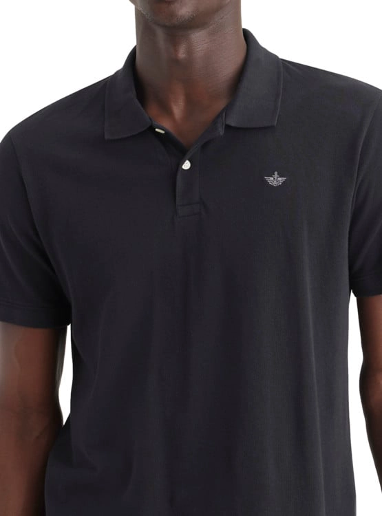 POLO PIQUE MANGA CORTA ALGODÓN HOMBRE DOCKERS NEGRO - 2
