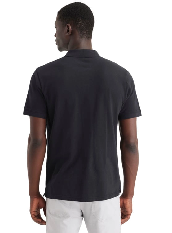 POLO PIQUE MANGA CORTA ALGODÓN HOMBRE DOCKERS NEGRO - 3
