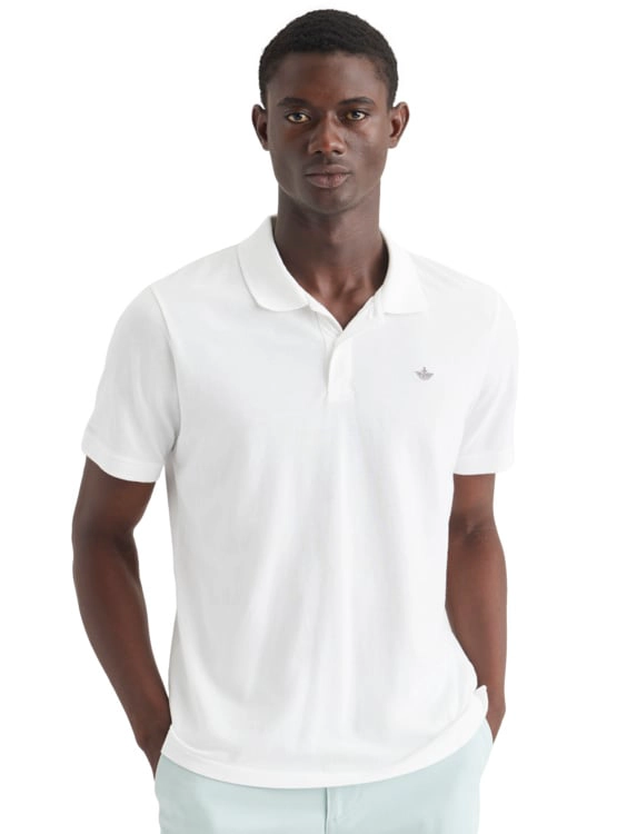 POLO PIQUE MANGA CORTA ALGODÓN HOMBRE DOCKERS BLANCO - 1