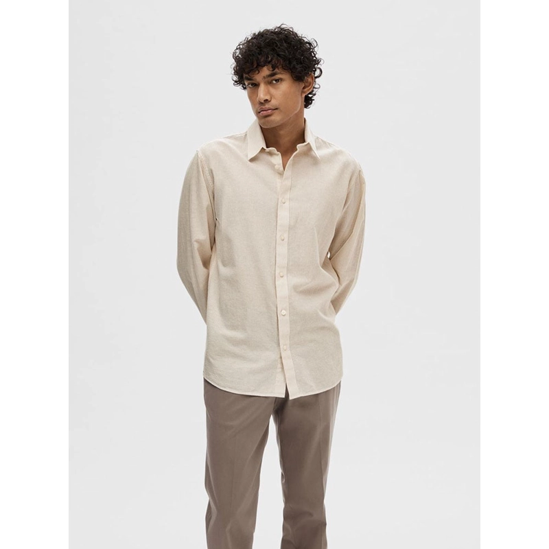 CAMISA MANGA LARGA HOMBRE SELECTED CELESTE 16078867 - 1