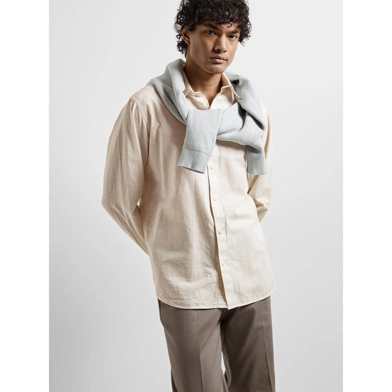 CAMISA MANGA LARGA HOMBRE SELECTED CELESTE 16078867 - 4