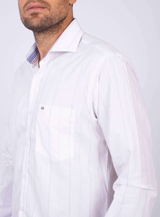 CAMISA MANGA LARGA ALGODÓN HOMBRE PIERRE CARDIN TESSUTO MADE IN ITALY - 3
