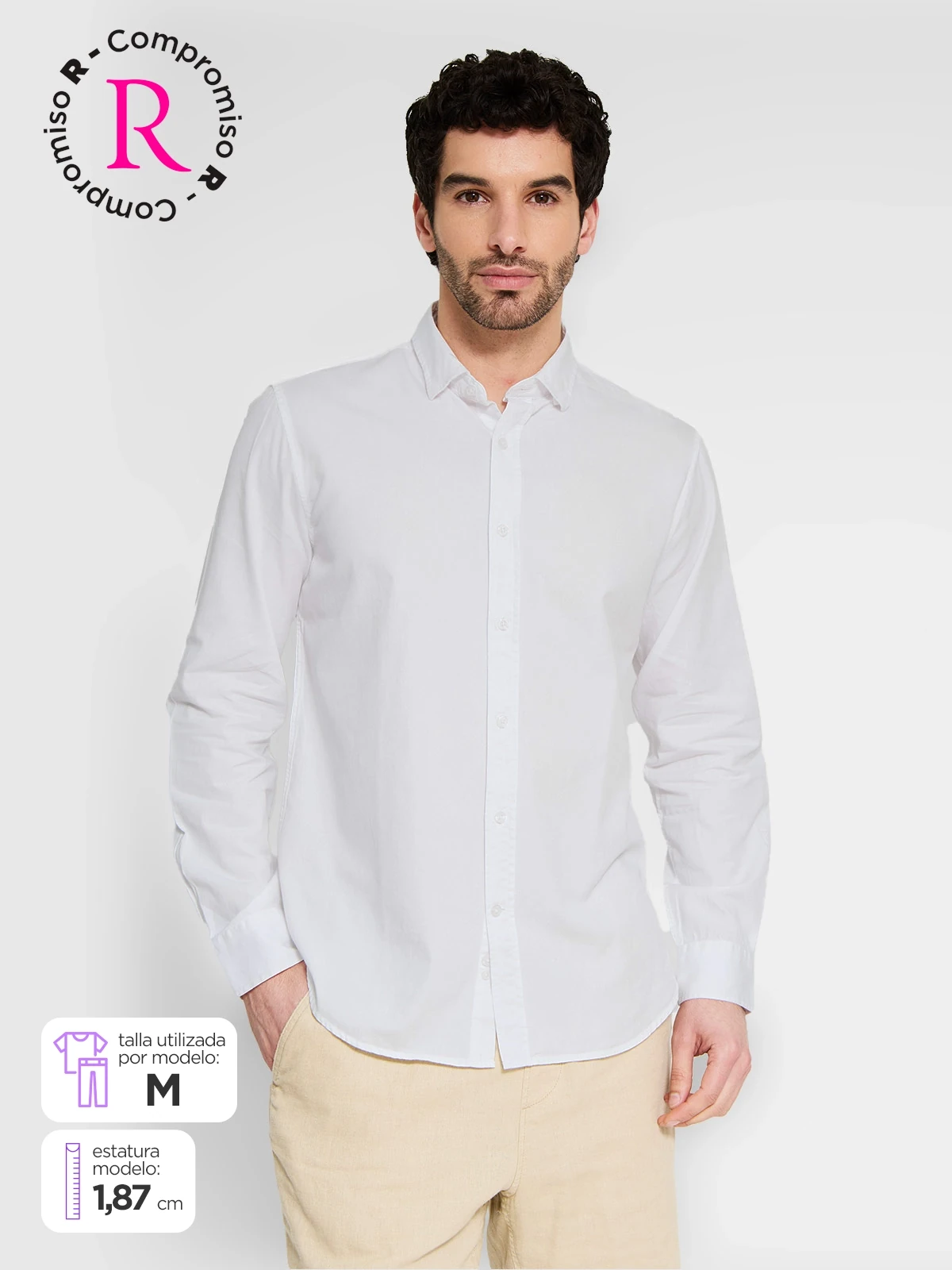 CAMISA MANGA LARGA ALGODÓN HOMBRE CACHAREL COLID - 1
