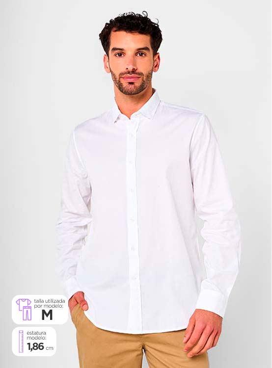CAMISA MANGA LARGA ALGODÓN HOMBRE CACHAREL COLID - 1