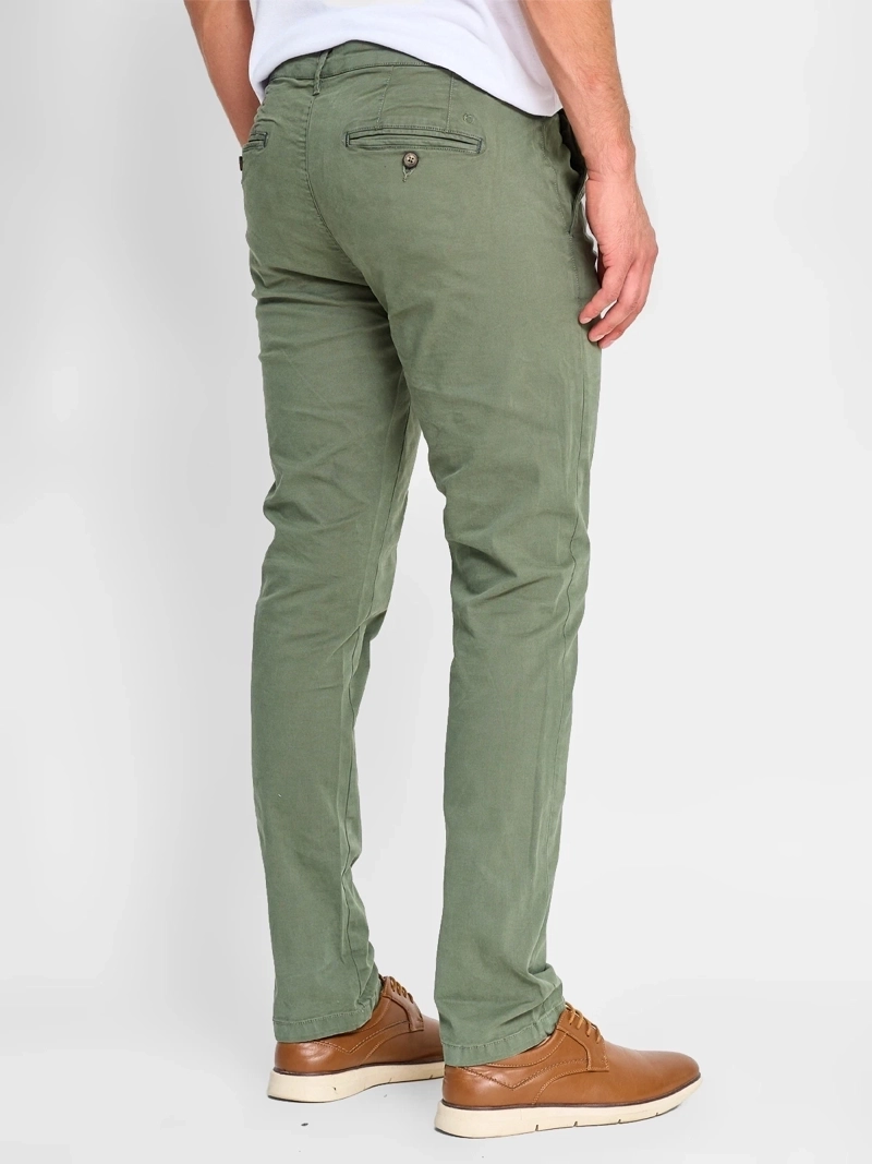 PANTALÓN ALGODÓN HOMBRE CACHAREL VERDE OSCURO - 2
