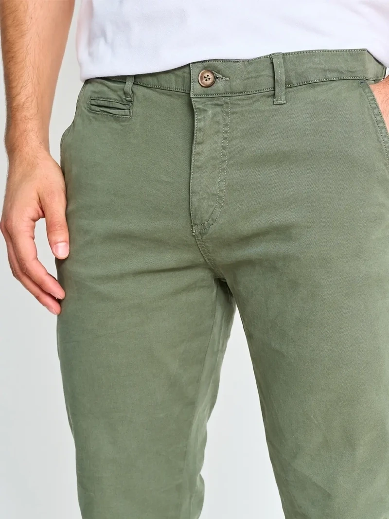 PANTALÓN ALGODÓN HOMBRE CACHAREL VERDE OSCURO - 3