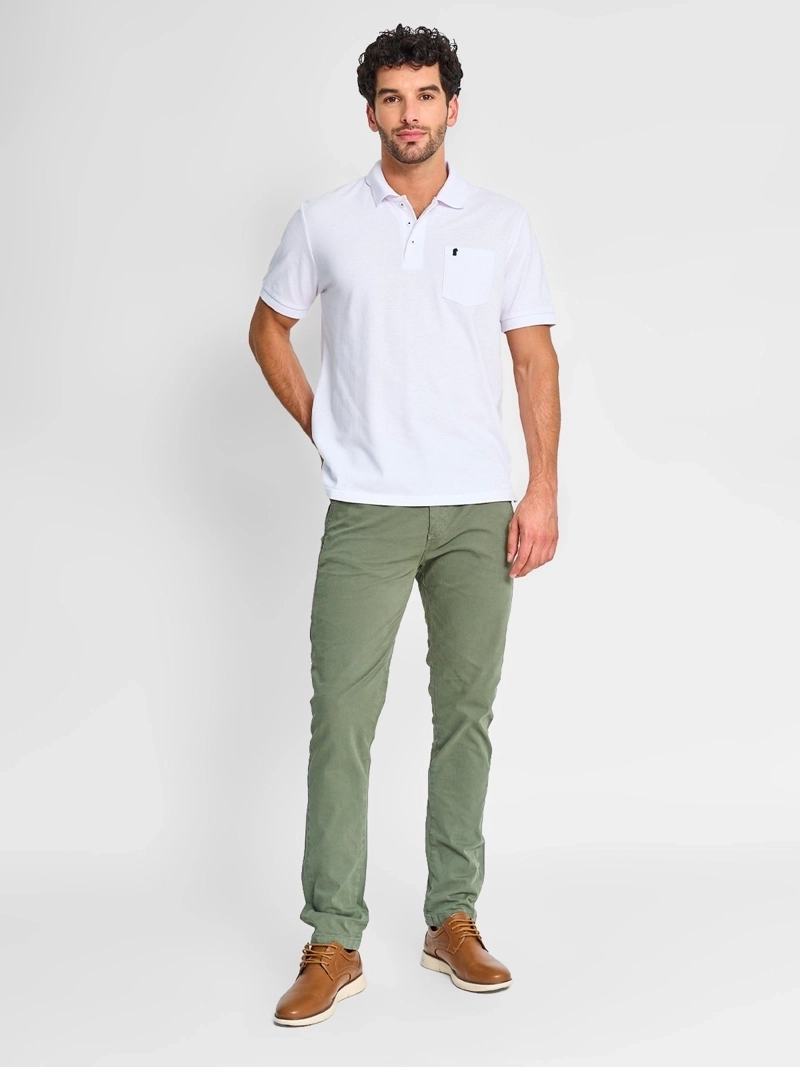 PANTALÓN ALGODÓN HOMBRE CACHAREL VERDE OSCURO - 4