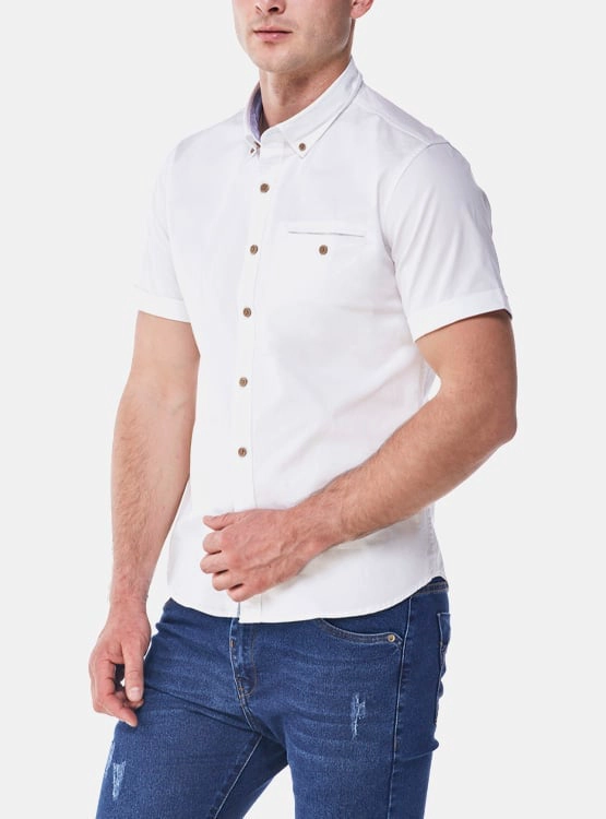 CAMISA MANGA CORTA ALGODÓN HOMBRE JOHN HOLDEN RAUL CS809. - 1