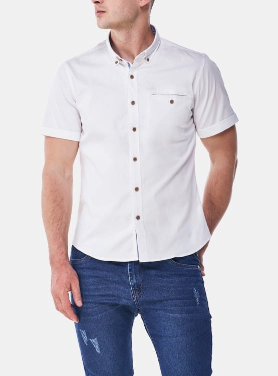 CAMISA MANGA CORTA ALGODÓN HOMBRE JOHN HOLDEN RAUL CS809. - 3